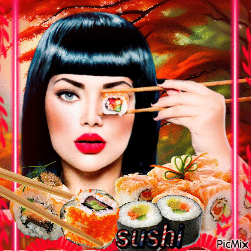 Concours...les sushis - Free animated GIF