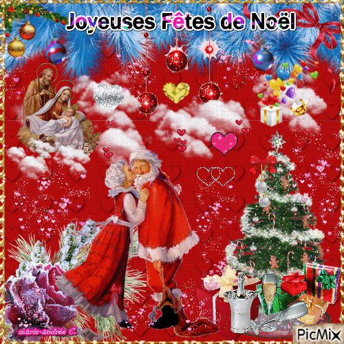 *Joyeuses Fêtes de Noël * - Бесплатный анимированный гифка