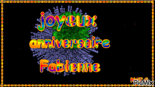 JOYEUX ANNIVERSAIRE FABIENNE - 免费动画 GIF