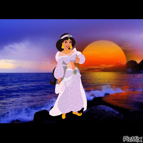 Jasmine sunset - Gratis animerad GIF
