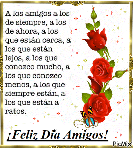 ¡Feliz Dia Amigos! - Бесплатный анимированный гифка