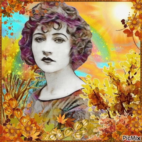 Vintage woman-autumn