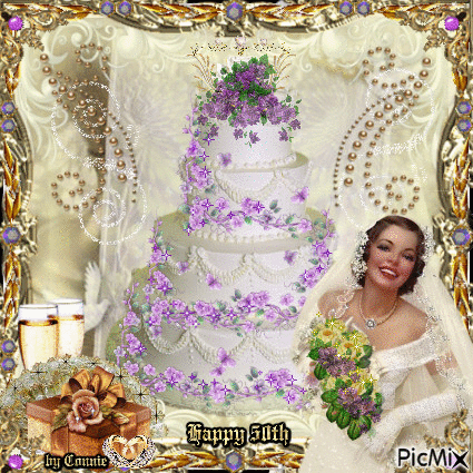Happy  50th Wedding Anniversary  by Joyful226/ Connie - Gratis geanimeerde GIF