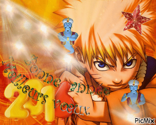 Naruto - Bonne Année - Darmowy animowany GIF