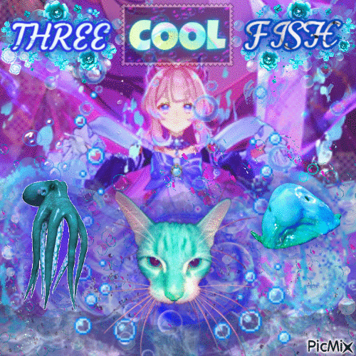 THREE COOL FISH - Безплатен анимиран GIF
