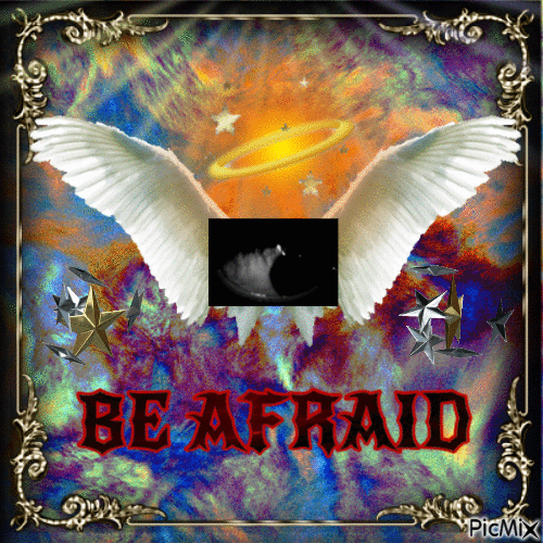 be afraid - GIF animé gratuit