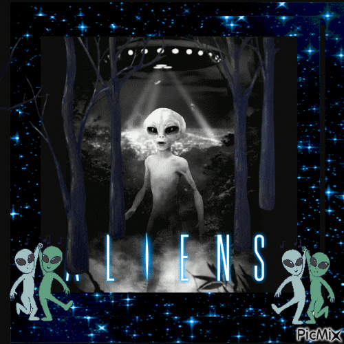 The aliens have landed - GIF animado gratis