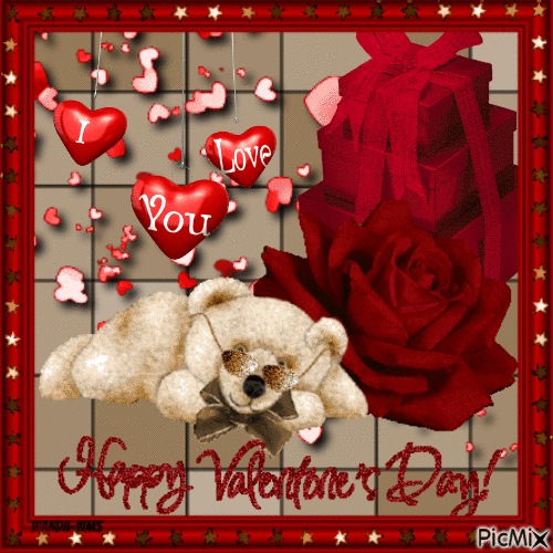 Valentines-love-bears-hearts - Besplatni animirani GIF