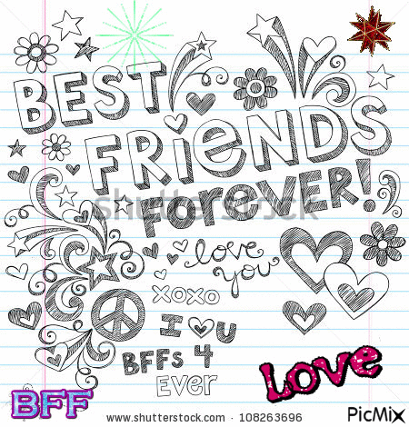 best friend forever - GIF animé gratuit