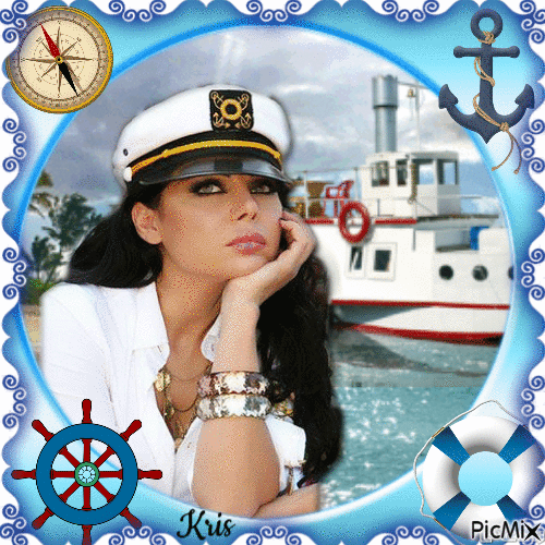 Portrait d'une femme de la marine - Δωρεάν κινούμενο GIF