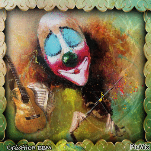 Clown musicien par BBM - Ingyenes animált GIF