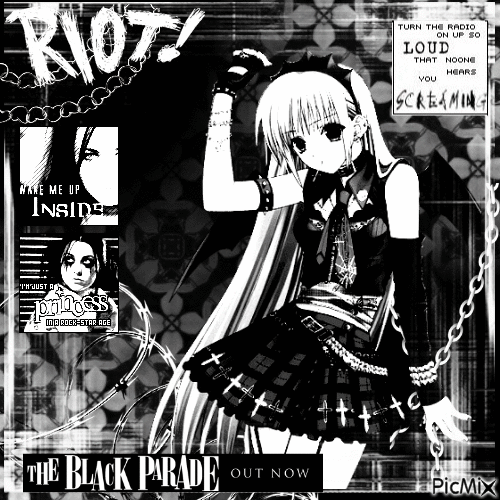 black and whitee <3 - 無料のアニメーション GIF
