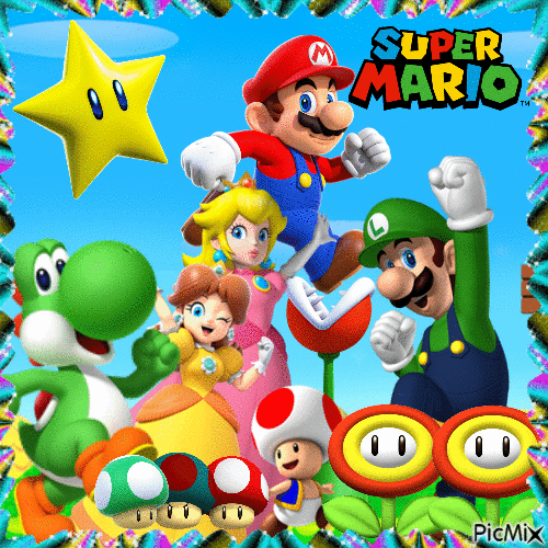 Super Mario Bros - Бесплатный анимированный гифка
