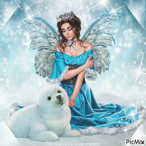 Winter Fairy & Friend - 無料のアニメーション GIF