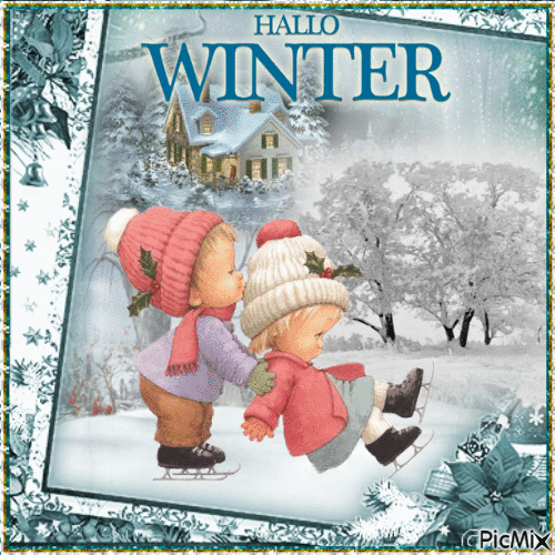 Hallo Winter - Animovaný GIF zadarmo