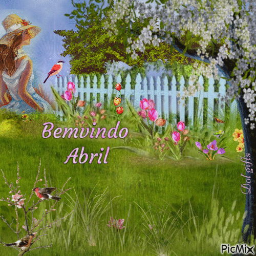 Bemvindo Abril - Бесплатный анимированный гифка