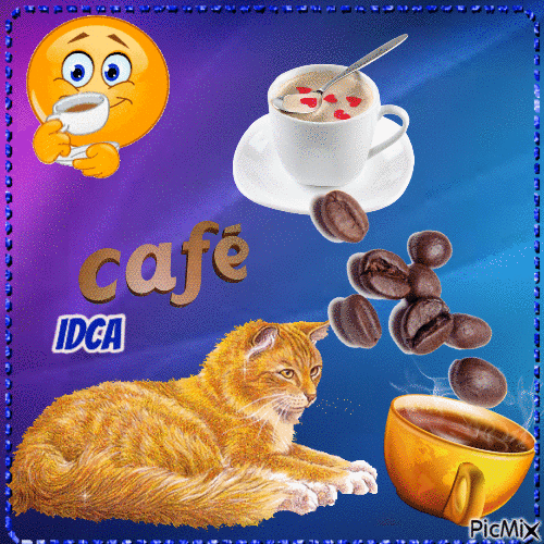 Café du chat - GIF animasi gratis