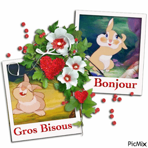 Bonjour Gros Bisous - GIF เคลื่อนไหวฟรี