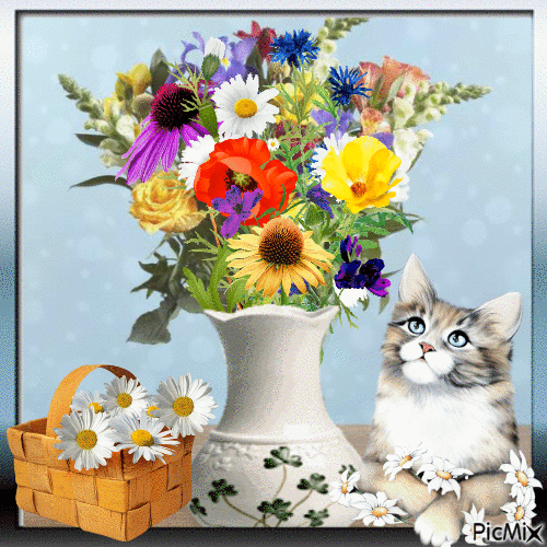 Bouquet of wild flowers - Animovaný GIF zadarmo