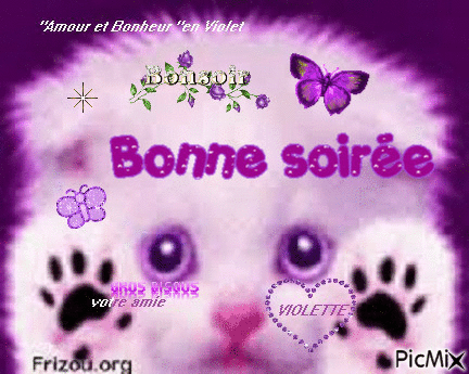 Amour et bonheur en violet - Ücretsiz animasyonlu GIF