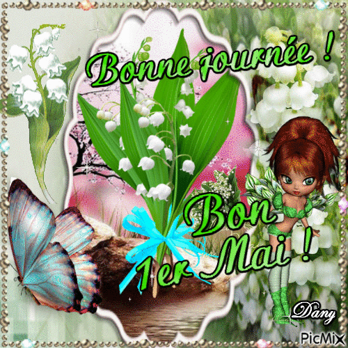 bon 1er Mai - Бесплатный анимированный гифка