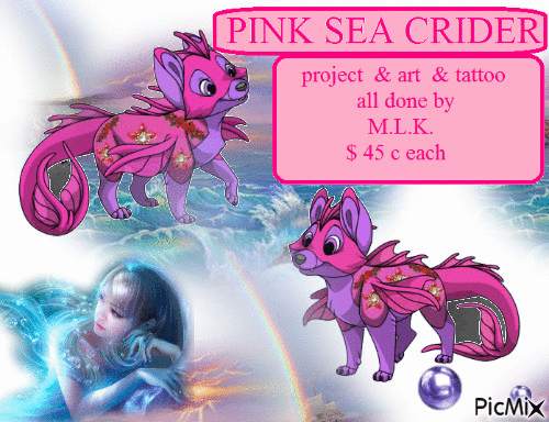 pink sea crider - Free animated GIF