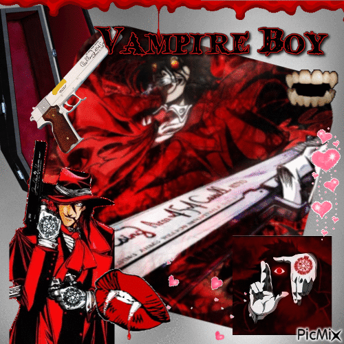 Your favorite vampire contest - Alucard from hellsing - Gratis animeret GIF