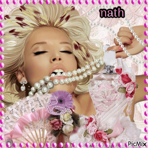 les perles et la dentelle,nath - Безплатен анимиран GIF