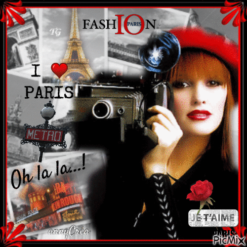 J'aime Paris - Бесплатный анимированный гифка