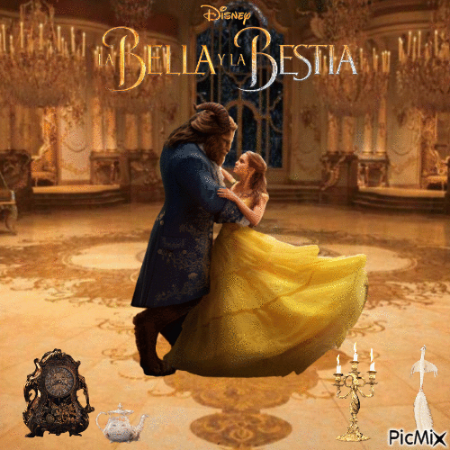 bella y la bestia - Δωρεάν κινούμενο GIF