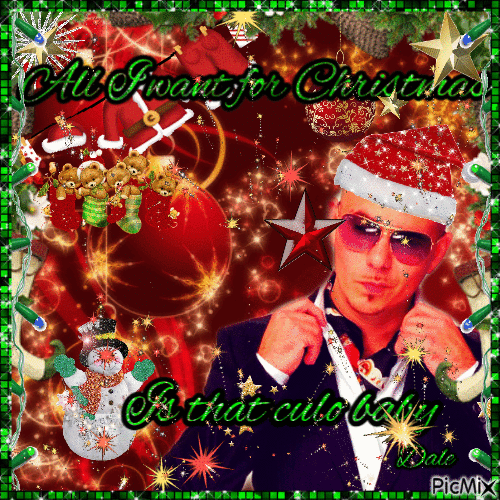 Mr Worlwide wishes you a good Christmas - 免费动画 GIF