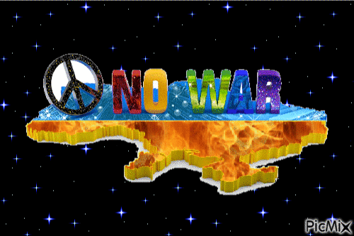 NO WAR - Animovaný GIF zadarmo