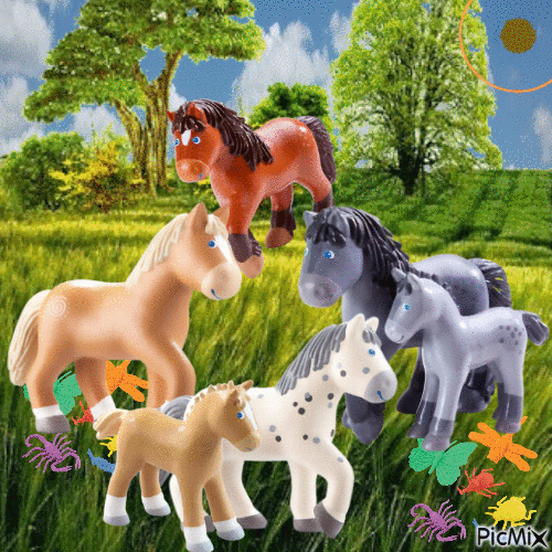 plastic horse jamboree - GIF animasi gratis