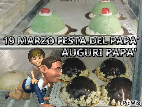 19 MARZO FESTA DEL PAPA' - GIF animado gratis