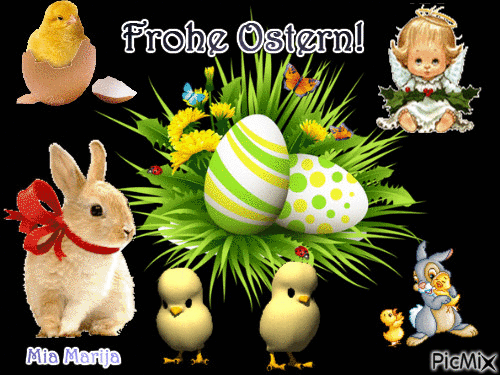 Frohe Ostern - GIF animasi gratis