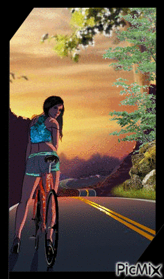En bicicleta - 無料のアニメーション GIF