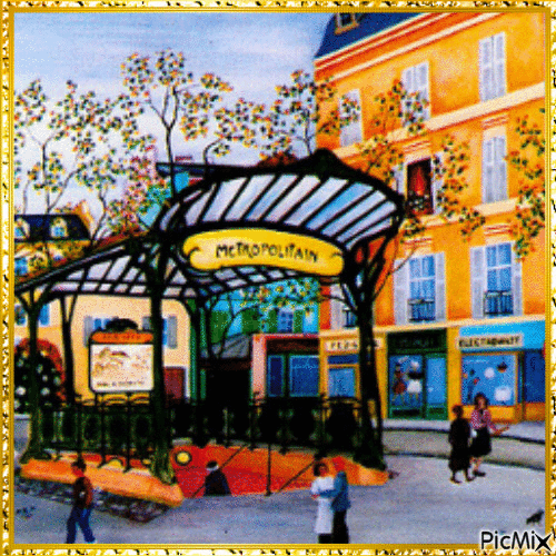 Le Métro de Paris - Бесплатный анимированный гифка