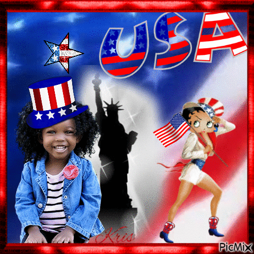 Bébé patriote - GIF animado gratis