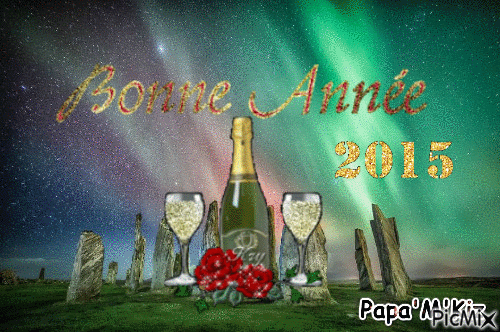 Bonne & heureuse Année 2015 - Бесплатный анимированный гифка