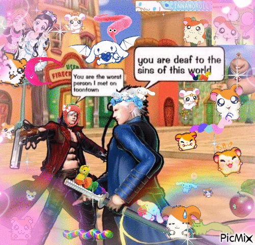 dante and vergil devil may cry - Free animated GIF