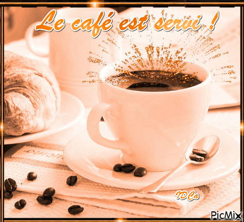 Le café est servi - Бесплатный анимированный гифка