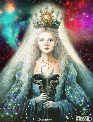 La regina del cosmo - Laurachan - GIF animado grátis
