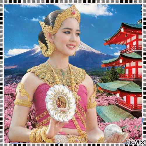 Asiatische Schönheit - GIF animasi gratis