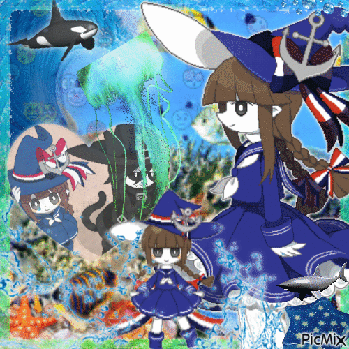 WADANOHARA AND TH3 GR3AT BLU3 S3A - Gratis geanimeerde GIF