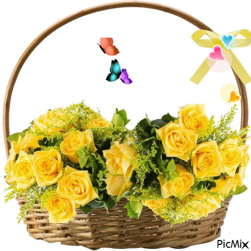 Rosas Amarelas - Ingyenes animált GIF
