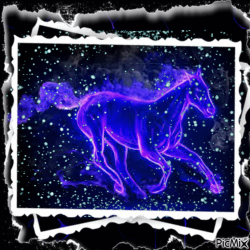 Cheval de lumière - Besplatni animirani GIF