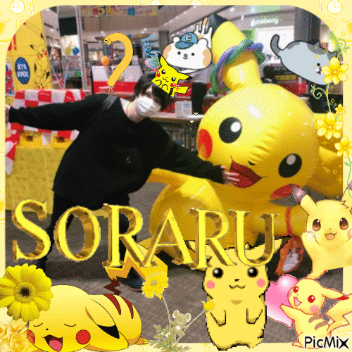 pikachu soraru - Δωρεάν κινούμενο GIF