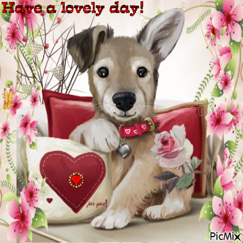 Have a lovely day. Love you - GIF animate gratis
