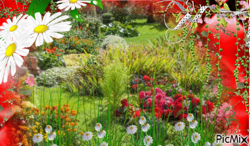Le beau jardin - GIF animé gratuit