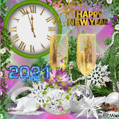 Happy New Year 2021 - Бесплатный анимированный гифка